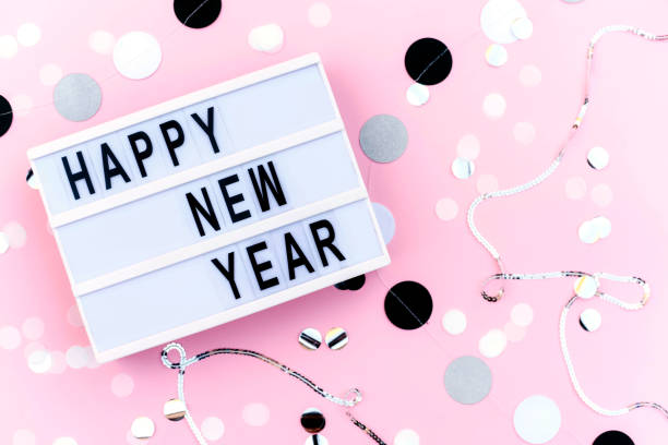 istock Light box with the inscription happy new year. 1266312612
