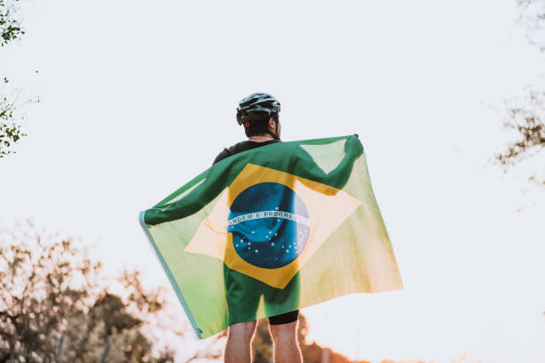 istock cyclist with brazil flag 1266312713