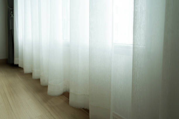 istock Curtain interior decoration in living room 1266313505