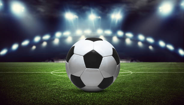 istock Soccer stadium arena with natural green grass 1266313952