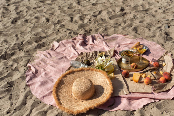 istock Summer picnic on the city beach 1266316328