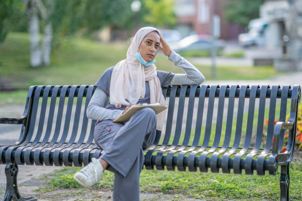 istock Muslim Medical Professional on Break 1266322816