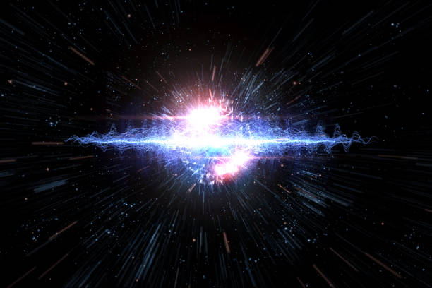 Universe Starscape Explosion 3D Illustration Cosmic galaxy explosion in outer space, 3D illustration creation stock pictures, royalty-free photos & images