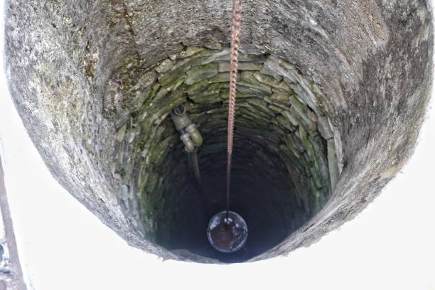 istock Take water from the well with a bucket 1266325534