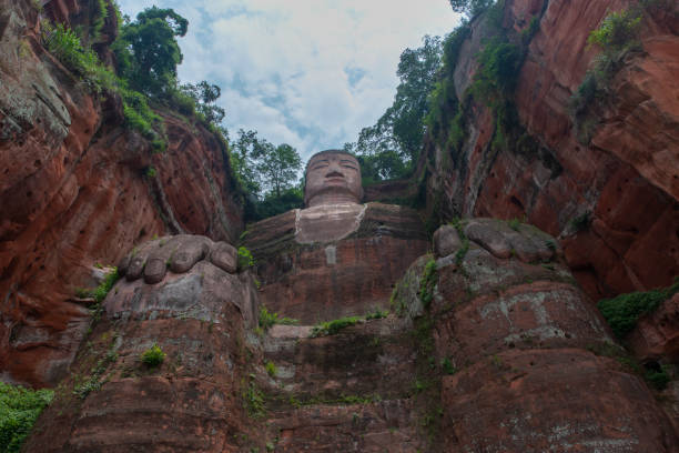 istock Leshan giant buddha stone cave 1266331383