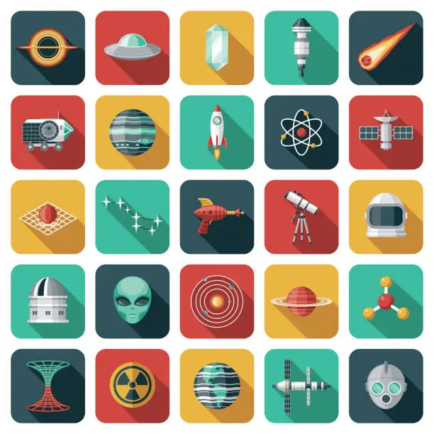 Vector illustration of Science Fiction Icon Set