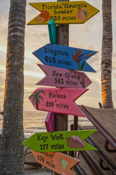 istock Colorful s Signposts on the Beach 1266343926