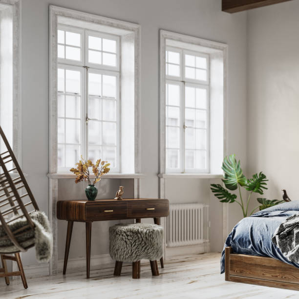 istock Digitally generated image of a bedroom interior 1266344084