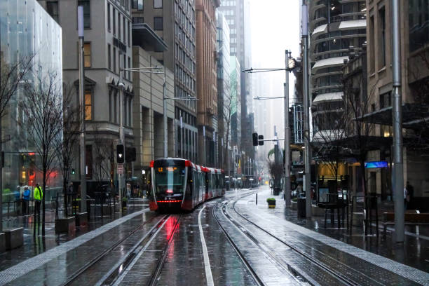 Very quiet Sydney CBD during Winter