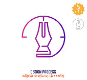 istock Design Process Continuous Line Editable Stroke Icon 1266350493