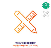 istock Education Challenge Continuous Line Editable Stroke Icon 1266351158