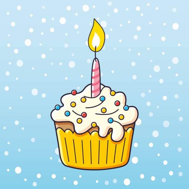 Cupcake With Candle Stock Illustration - Download Image Now - Cupcake, Birthday, Candle - iStock Cupcake With Candle Stock Illustration - Download Image Now - Cupcake, Birthday, Candle - iStock