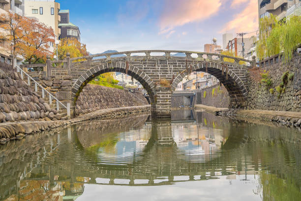 istock Megane Spectacles Bridge in Nagasaki, Kyushu Japan 1266361950