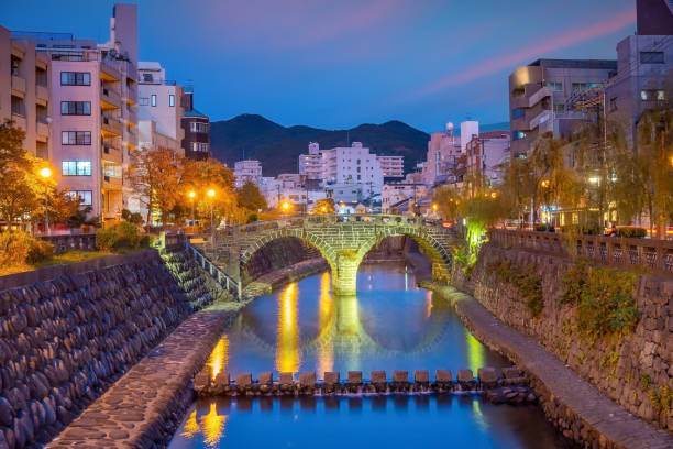 istock Megane Spectacles Bridge in Nagasaki, Kyushu Japan 1266361955