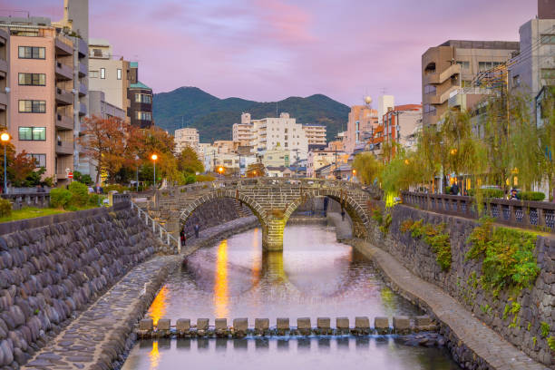 istock Megane Spectacles Bridge in Nagasaki, Kyushu Japan 1266361957