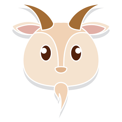 Kartun Kepala Kambing Ilustrasi Stok - Unduh Gambar Sekarang - Alam