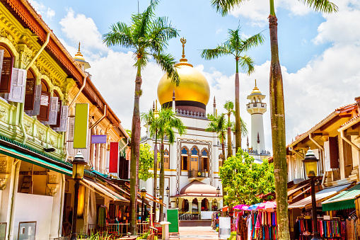 Masjid Sultan Mosque in Kampong Glam is a national monument in Singapore with a long history dating back to 1824.