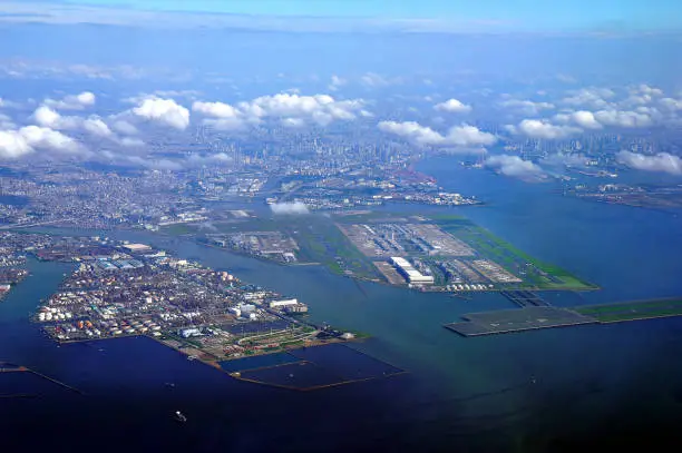 Aerial View of Tokyo International Airport, Japan