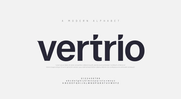 ilustraciones, imágenes clip art, dibujos animados e iconos de stock de fuentes abstractas del alfabeto urbano moderno. tipografía deporte, tecnología, moda, digital, futura fuente de logotipo creativo. ilustración vectorial - sans serif