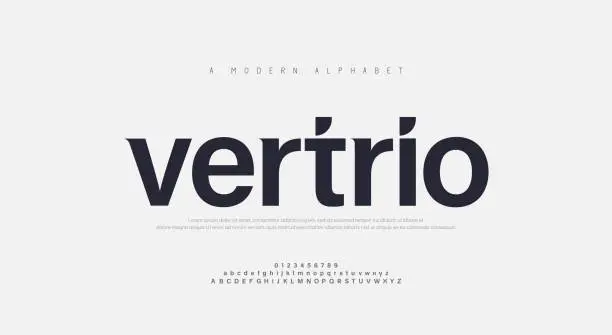 Vector illustration of Abstract modern urban alphabet fonts. Typography sport, technology, fashion, digital, future creative logo font. vector illustration