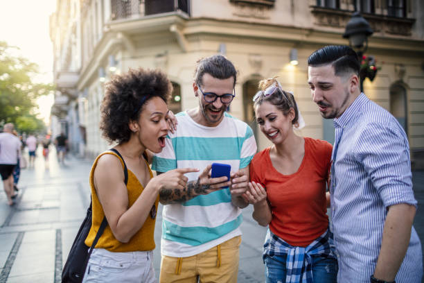 istock Friends enjoying city life 1266390556