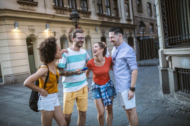 istock Friends enjoying city life 1266390726