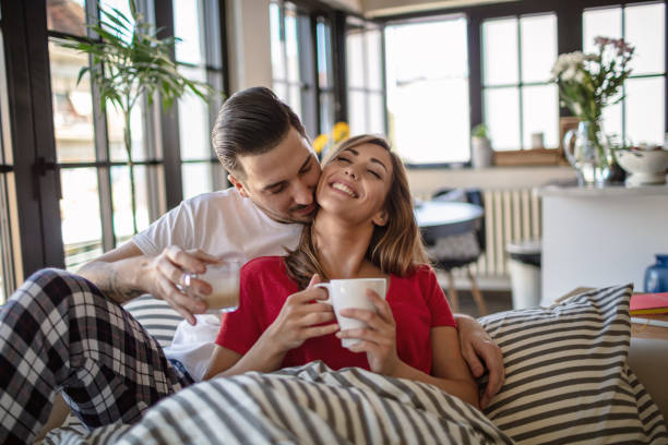 istock Morning coffe in bed with my love 1266395855