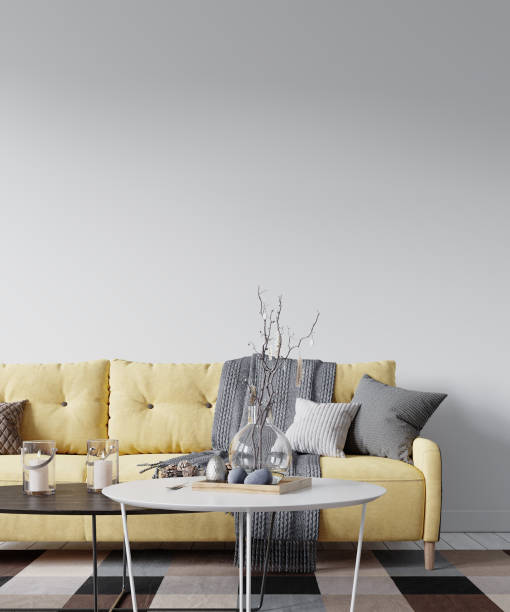 istock Modern Interior Poster Mockup Background - 3d Rendering, 3d Illustration 1266397339
