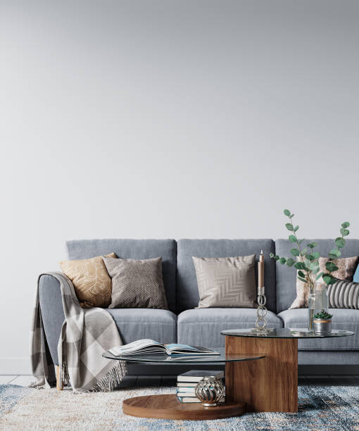 istock Modern Interior Poster Mockup Background - 3d Rendering, 3d Illustration 1266397371