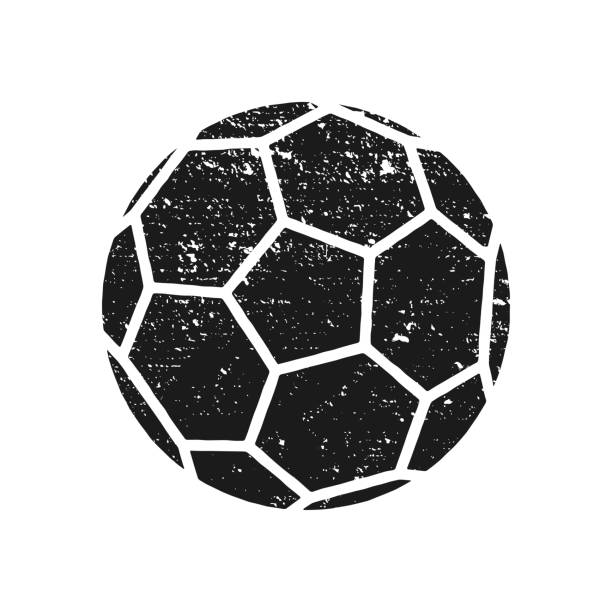bildbanksillustrationer, clip art samt tecknat material och ikoner med vektor illustration av abstrakt grunge fotboll för din affisch, flygblad eller banner - fotboll boll