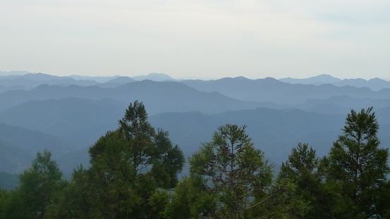 Kii mount range is a beautiful landscape in Japan, which is located in Yoshino Kumano National Park (吉野熊野国立公園).