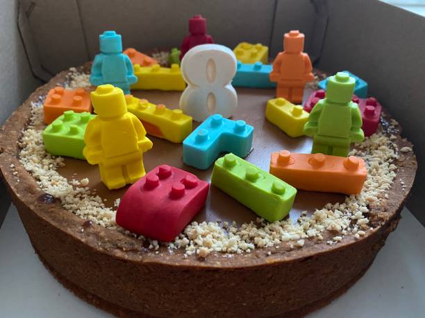 istock beautiful cake decorated with  bricks details 1266404581