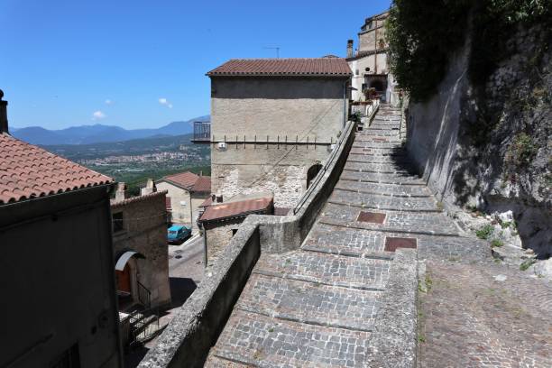 istock Peaches - Panoramic view from the climb to the castle 1266405572