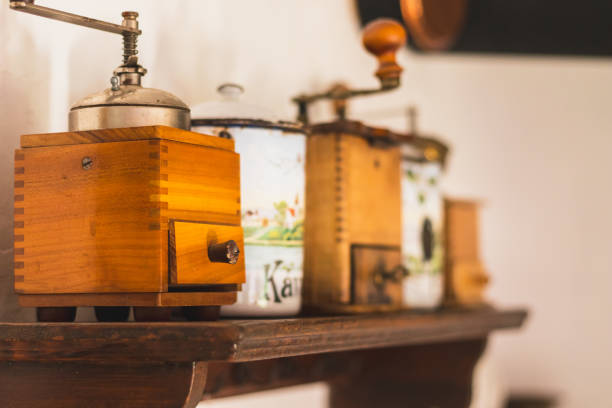 istock old hand grinder and container for sugar and coffee 1266405759