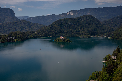 Church on island lake Bled, Slovenia