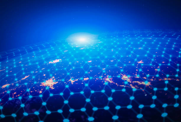 istock Global world network communication technology for internet. Elements of this image furnished by NASA 1266413877