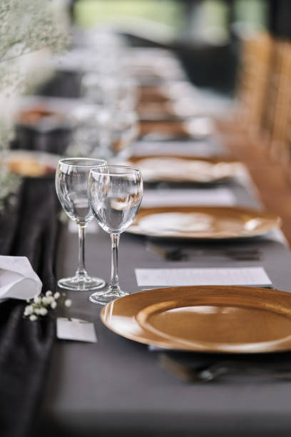 istock Table set for an event party or wedding reception 1266414138