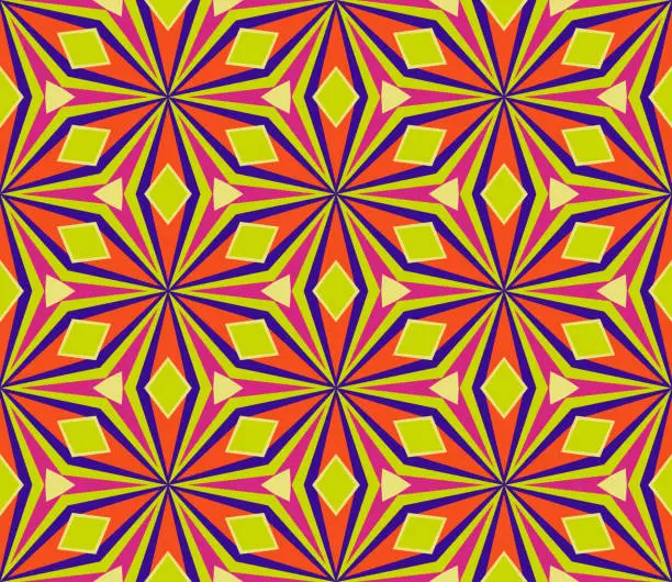 Vector illustration of Colorful ornamental geometric mosaic background.