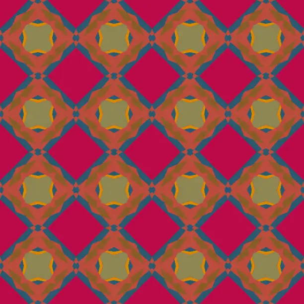 Vector illustration of Colorful ornamental geometric mosaic background.