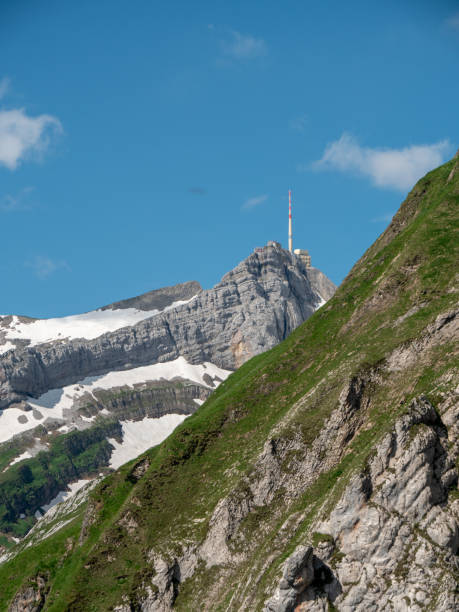 istock Mountain peaks and Santis summit in the Alpstein massif 1266419234