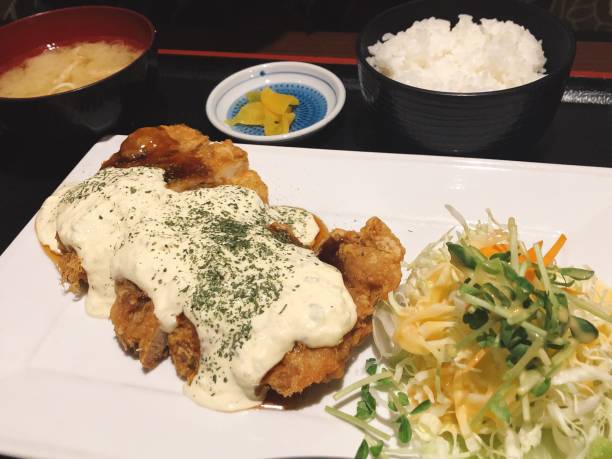 istock Japanese style fried chicken with sauce 1266419955