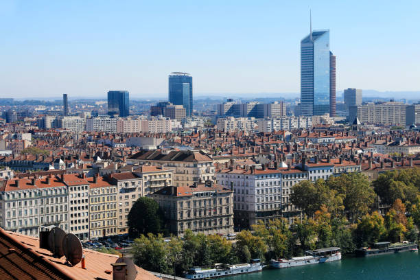 istock Aerial view of Lyon 1266421326