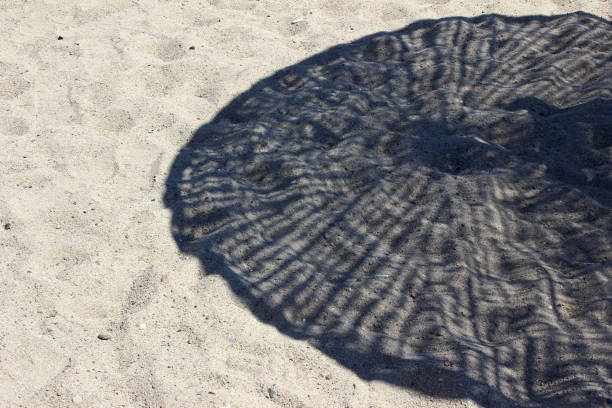 straw umbrella detail on the beach