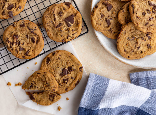 istock Overhead of Chocolate Chip Cookies 1266428963