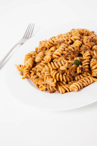 Beef Ragu Fusilli Pasta on plate