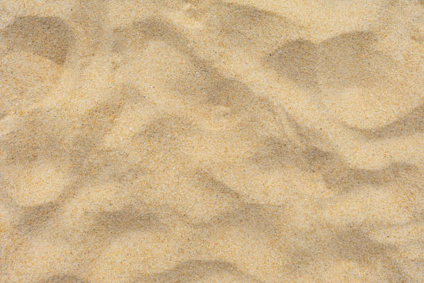 Beautiful Beach Sand Texture In Summer Sun. Wallpaper And Background Con Cept.
