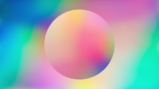 Abstract spectrum vaporwave fluid gradients with circle as a seamless 4K video loop