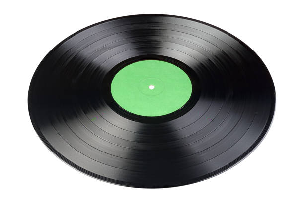 istock 12-inch vinyl record with blank label isolated. 1266444828