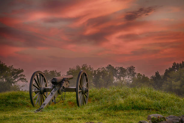 campo de batalha de gettysburg - nobody gettysburg pennsylvania mid atlantic usa - fotografias e filmes do acervo