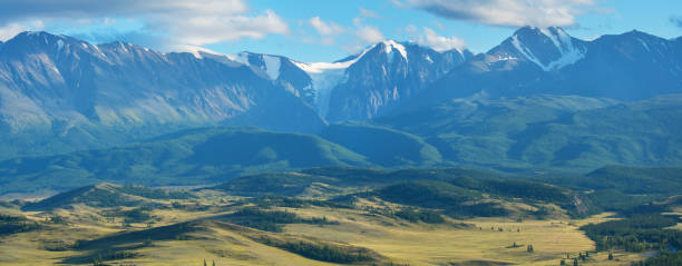 istock Mountain landscape, sunny summer evening. Panoramic view. Traveling in the mountains. 1266446242